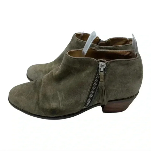 Vionic Serena ankle boots side zip suede heeled booties size 7 - Picture 2 of 8